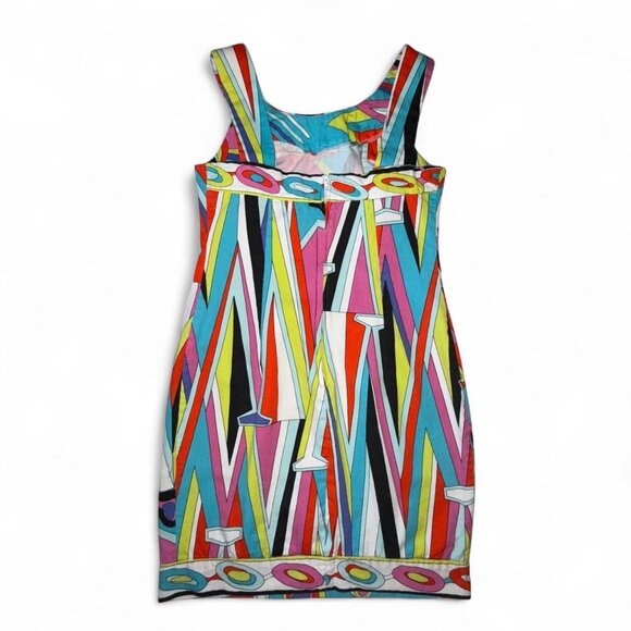 Vintage 90's Pucci Inspired Print Mini Dress Size M - Picture 6 of 7